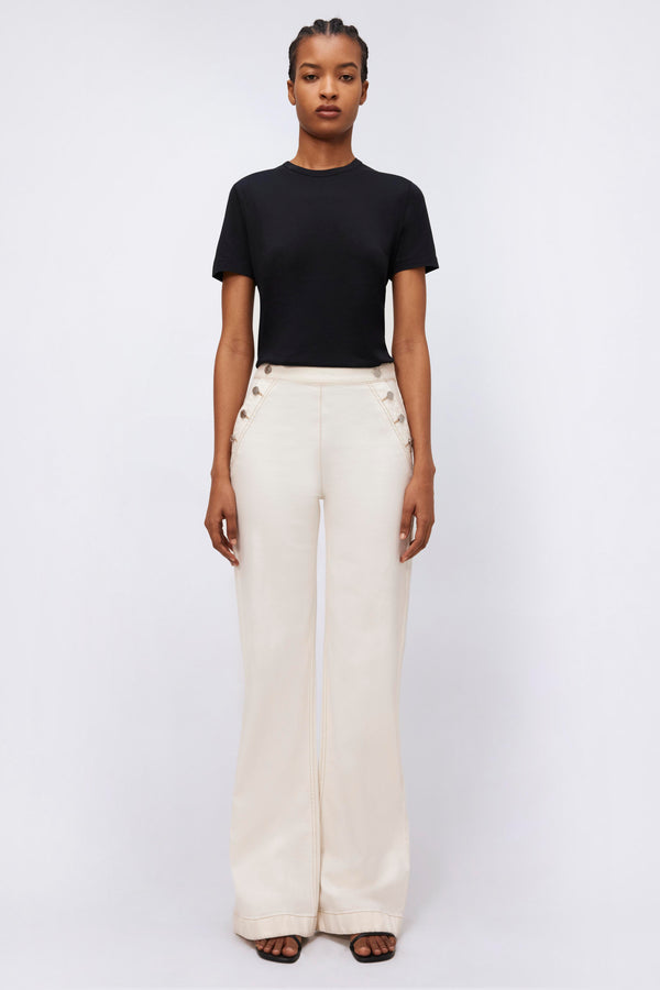 jonathan simkhai Crewneck T-Shirt BLACK