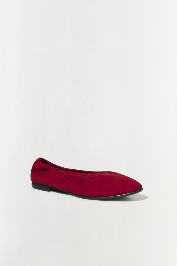 Jonathan Simkhai Danna Suede Ballet Flat CRIMSON