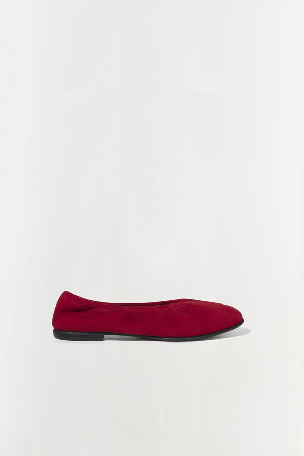 Jonathan Simkhai Danna Suede Ballet Flat CRIMSON
