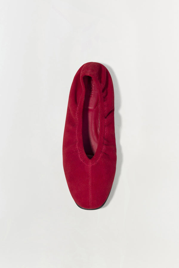 Jonathan Simkhai Danna Suede Ballet Flat CRIMSON