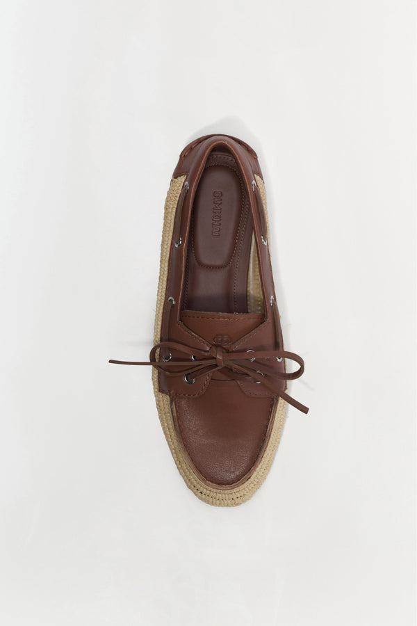 Jonathan Simkhai Danner Raffia Boat Shoe SABLE