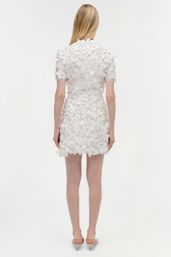 Jonathan Simkhai Darla Applique Mini Dress WHITE