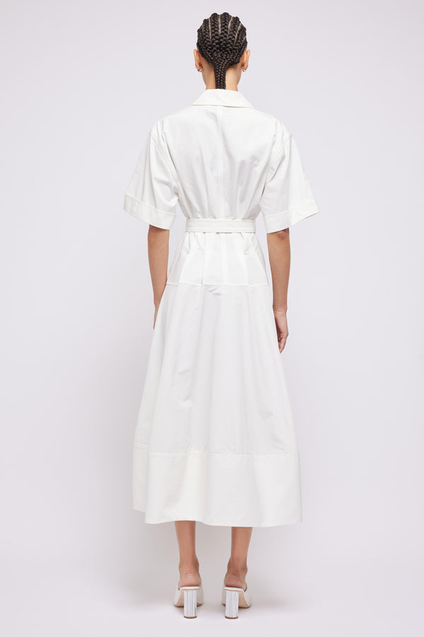Jonathan Simkhai Deanna Belted Dress WHITE