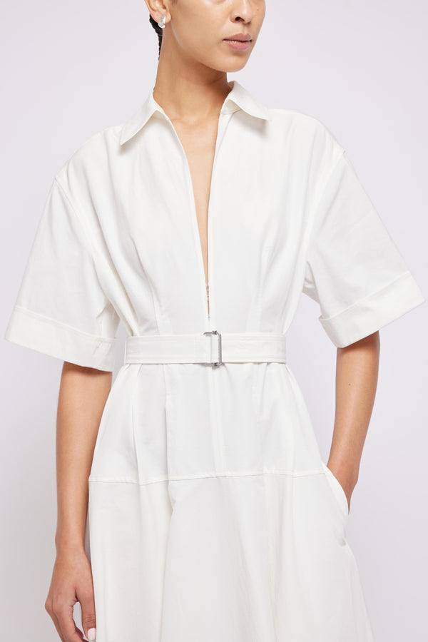 Jonathan Simkhai Deanna Belted Dress WHITE