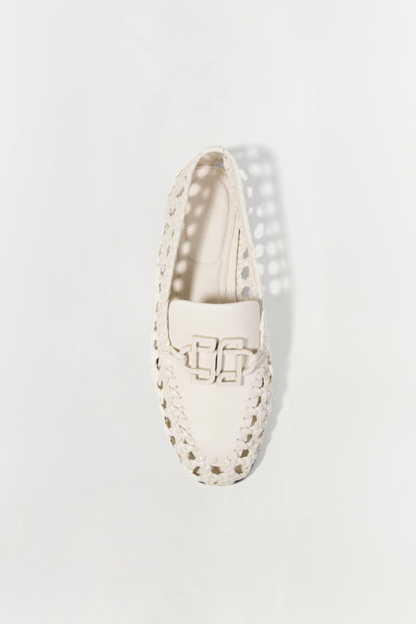 Jonathan Simkhai Dion Woven Loafer CREAM