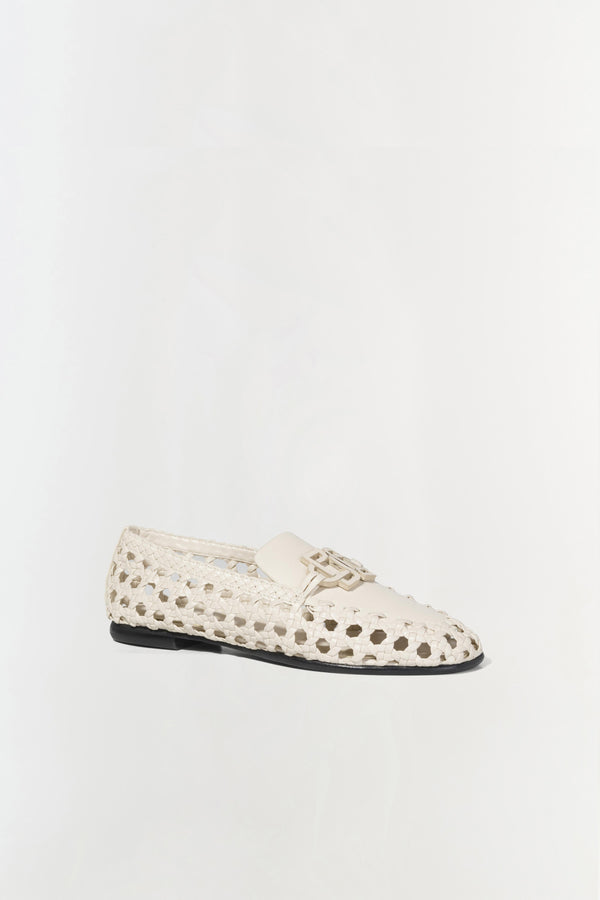 Jonathan Simkhai Dion Woven Loafer CREAM
