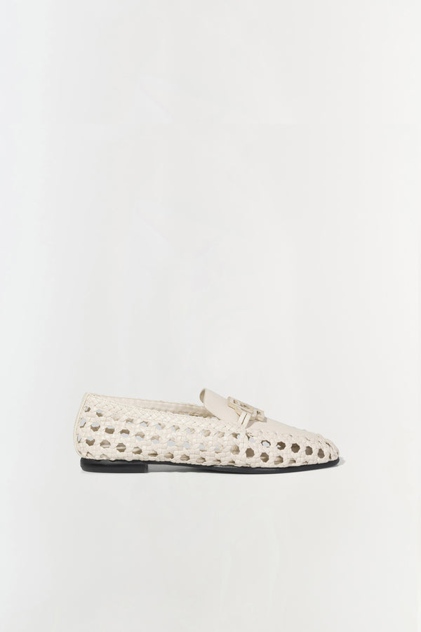 Jonathan Simkhai Dion Woven Loafer CREAM