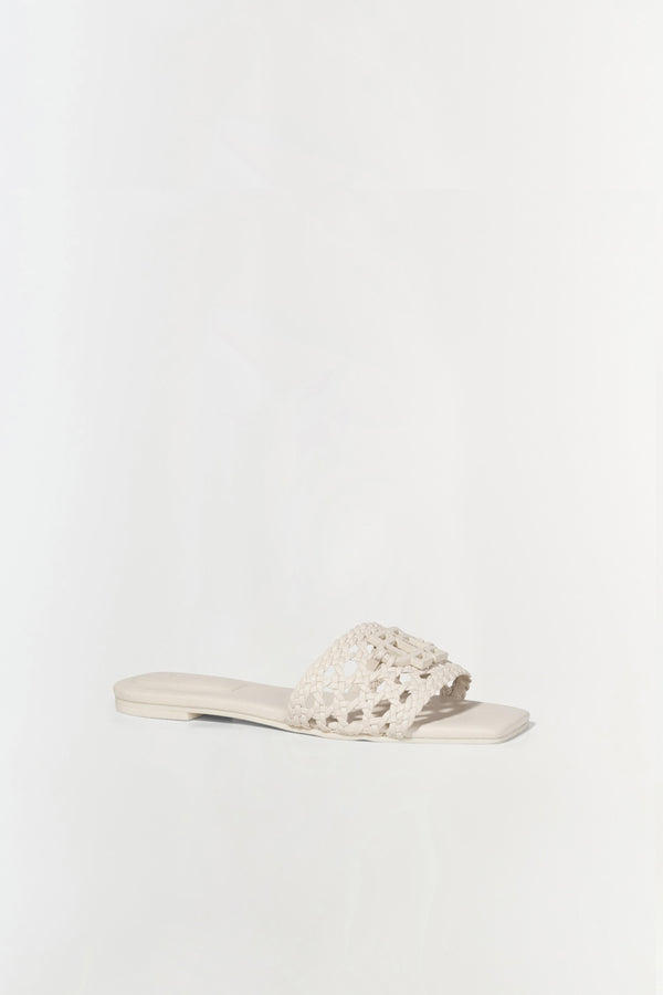 Jonathan Simkhai Dion Woven Slide CREAM