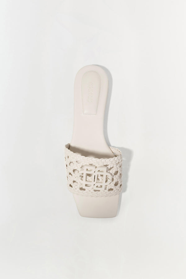 Jonathan Simkhai Dion Woven Slide CREAM