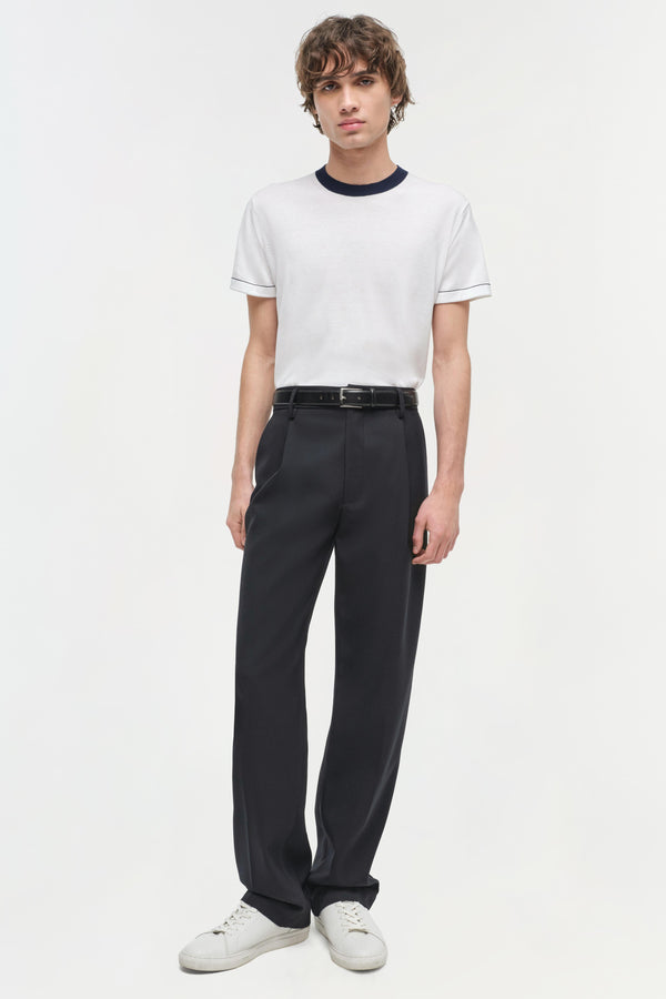 jonathan simkhai Donavan Ringer Tee IVORY MIDNIGHT