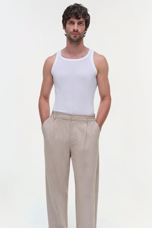Jonathan Simkhai Duncan Pants NATURAL LINEN