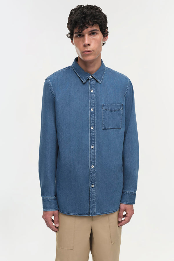 jonathan simkhai Dwayne Shirt WASHED CHAMBRAY