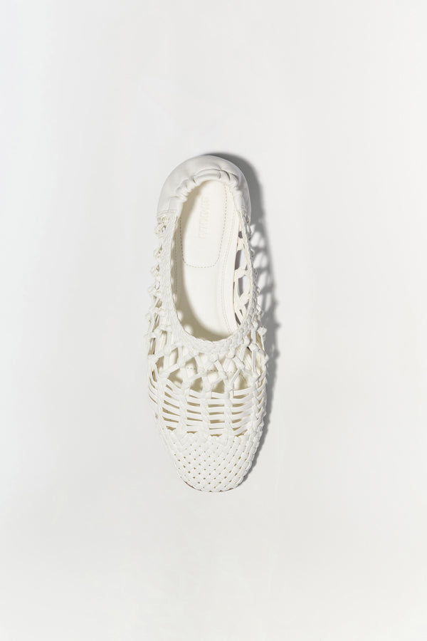 Jonathan Simkhai Eden Open Weave Flat Ivory