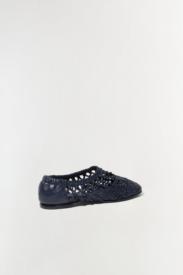 Jonathan Simkhai Eden Open Weave Flat MIDNIGHT