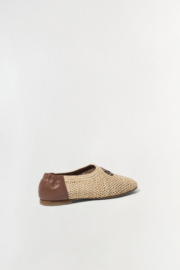 Jonathan Simkhai Eden Raffia Flat NATURAL