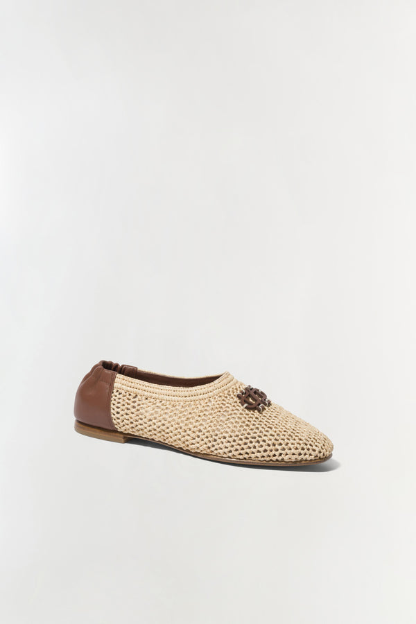 Jonathan Simkhai Eden Raffia Flat NATURAL