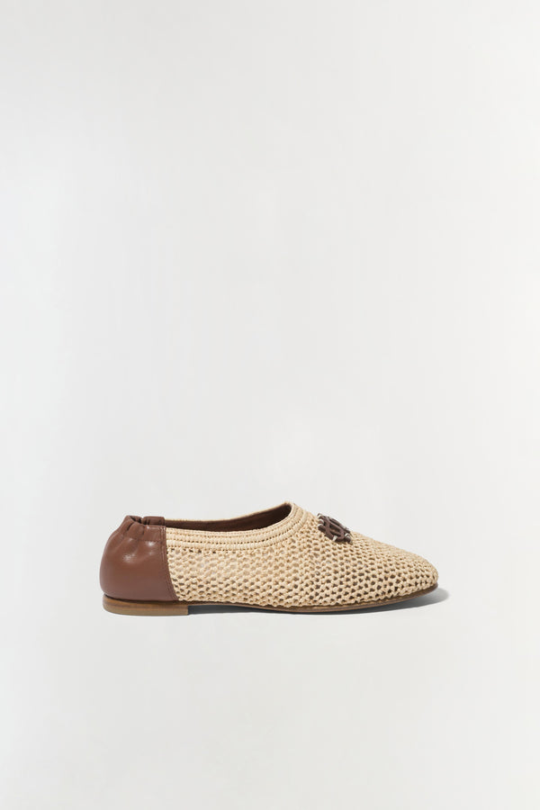 jonathan simkhai Eden Raffia Flat NATURAL