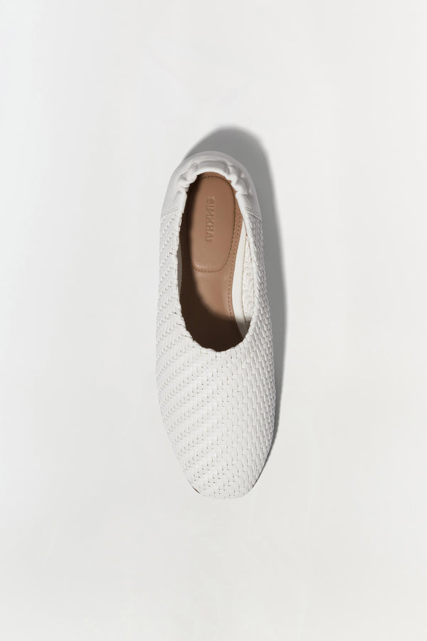 Jonathan Simkhai Eden Woven Flat Ivory