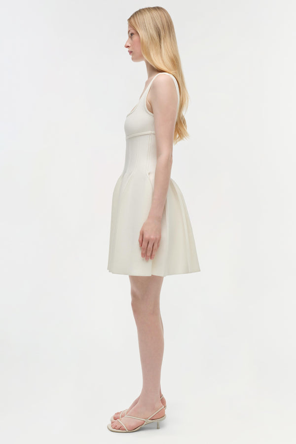 Jonathan Simkhai Elektra Knit Mini Dress Ivory