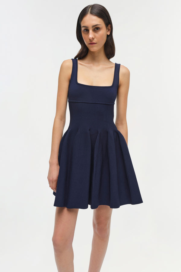 Jonathan Simkhai Elektra Knit Mini Dress Midnight