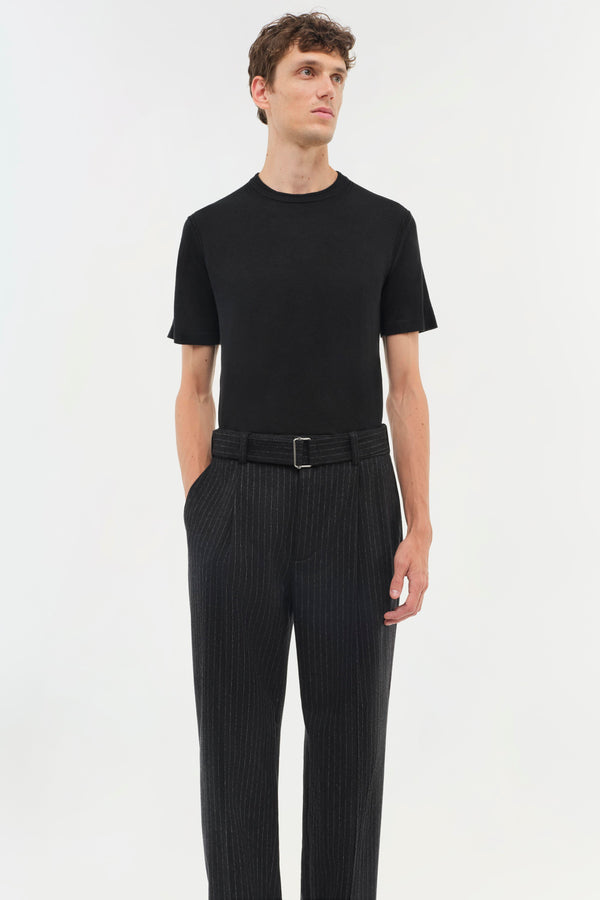 Jonathan Simkhai Elvis Trouser CHARCOAL PINSTRIPE