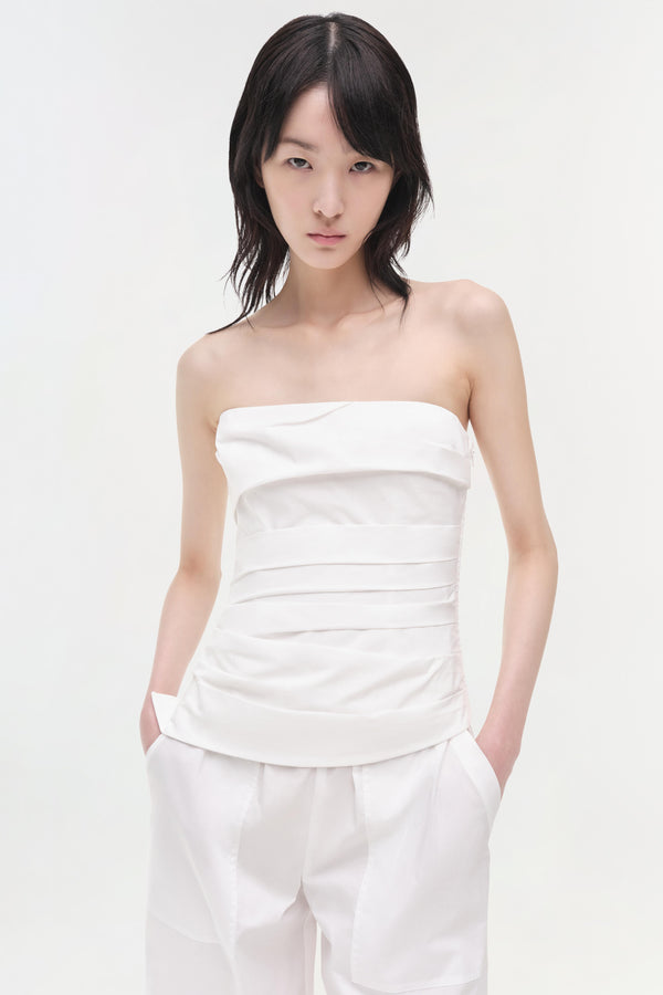 Jonathan Simkhai Emerson Bustier WHITE