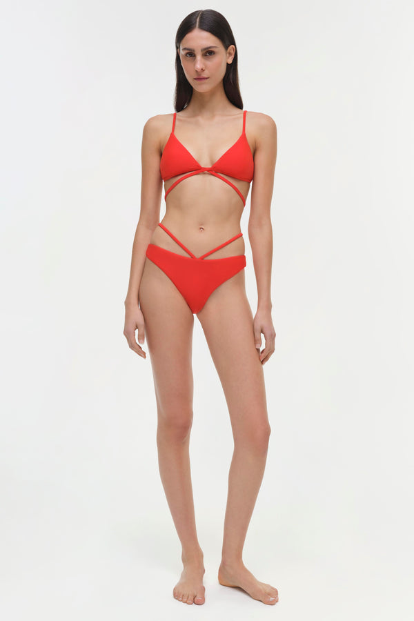 Jonathan Simkhai Emmalynn Bikini Bottom FIERY RED