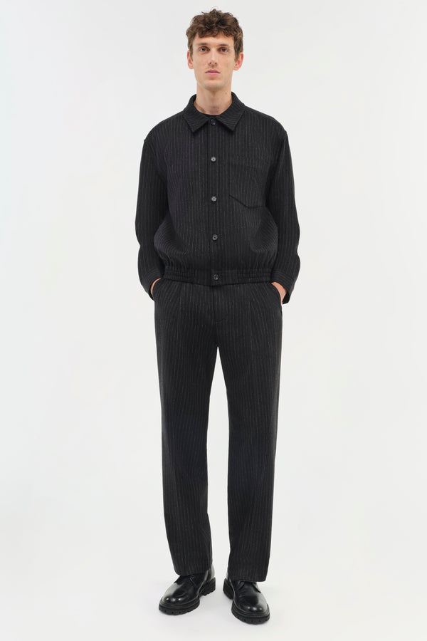 Jonathan Simkhai Ernie Jacket CHARCOAL PINSTRIPE
