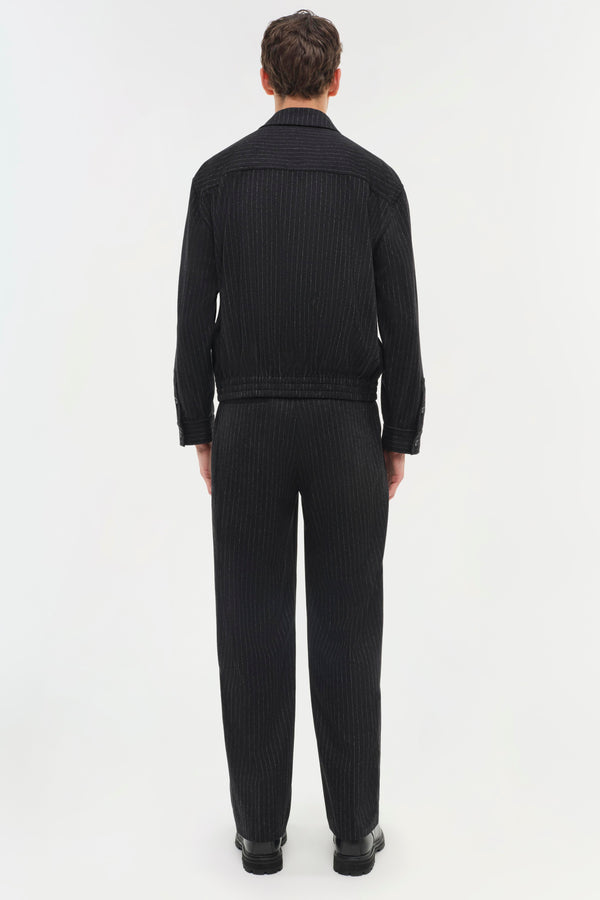 Jonathan Simkhai Ernie Jacket CHARCOAL PINSTRIPE