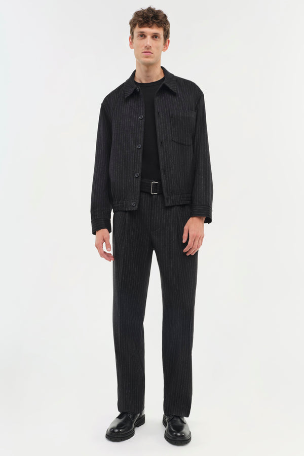 jonathan simkhai Ernie Jacket CHARCOAL PINSTRIPE