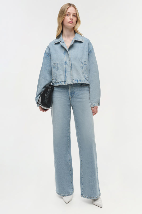 Jonathan Simkhai Everli Denim Jacket DEL MAR