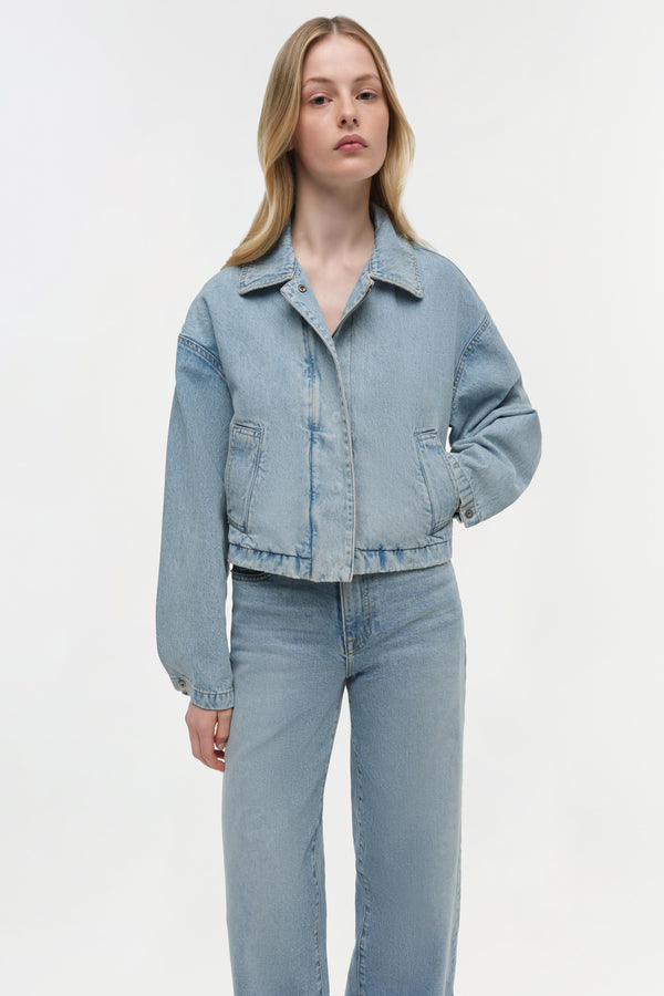 Jonathan Simkhai Everli Denim Jacket DEL MAR