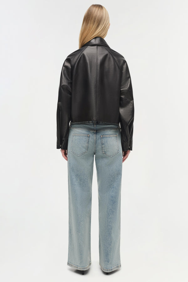 Jonathan Simkhai Everli Leather Jacket Black