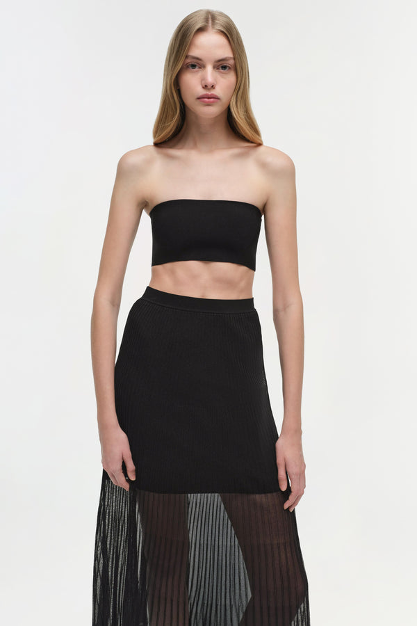 Jonathan Simkhai Falan Compact Knit Bralette Black