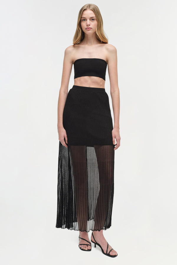 jonathan simkhai Falan Compact Knit Bralette Black