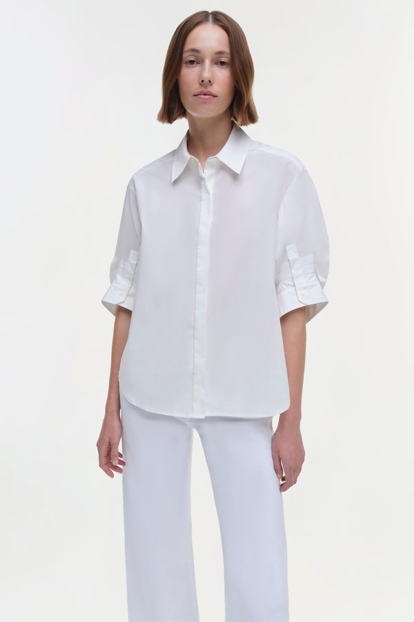 jonathan simkhai Gemma Shirt WHITE