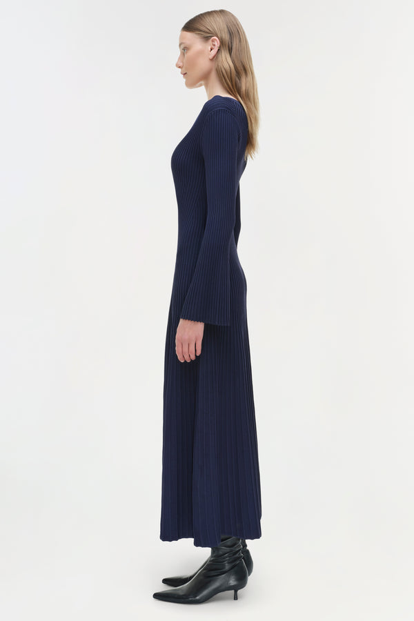 Jonathan Simkhai Genna Knit Midi Dress Midnight