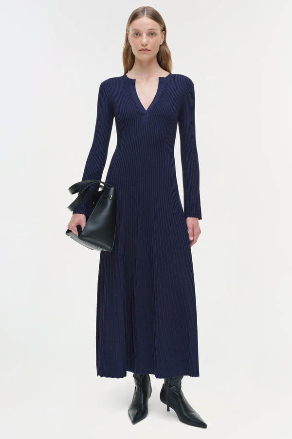 jonathan simkhai Genna Knit Midi Dress Midnight