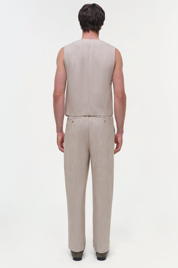 Jonathan Simkhai George Vest NATURAL LINEN