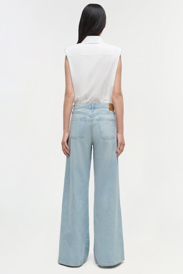 Jonathan Simkhai Greer Wide Leg Jean SANTORINI