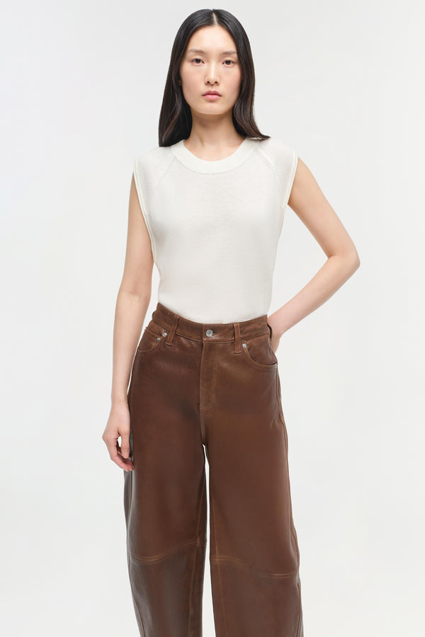 Jonathan Simkhai Hanson Cashmere Vest Ivory