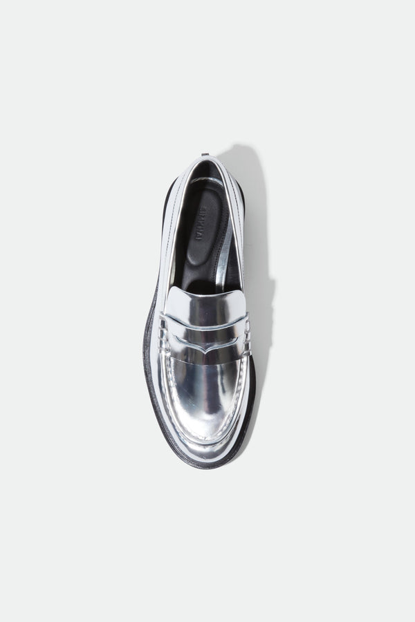 Jonathan Simkhai Harper Metallic Loafer SILVER