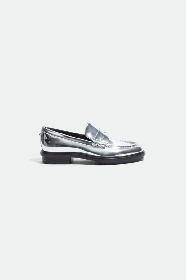 jonathan simkhai Harper Metallic Loafer SILVER