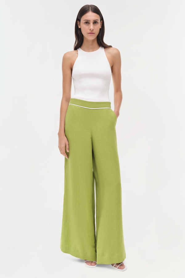 Jonathan Simkhai Heidi Linen Pant KIWI MULTI
