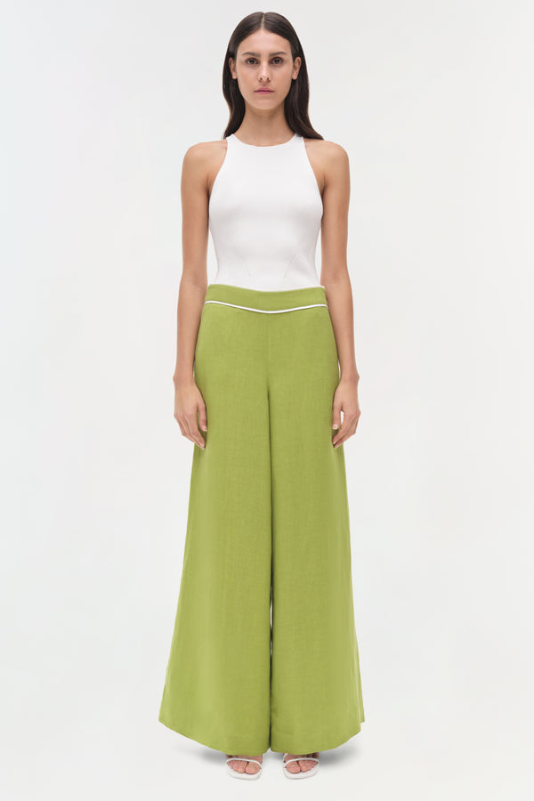jonathan simkhai Heidi Linen Pant KIWI MULTI