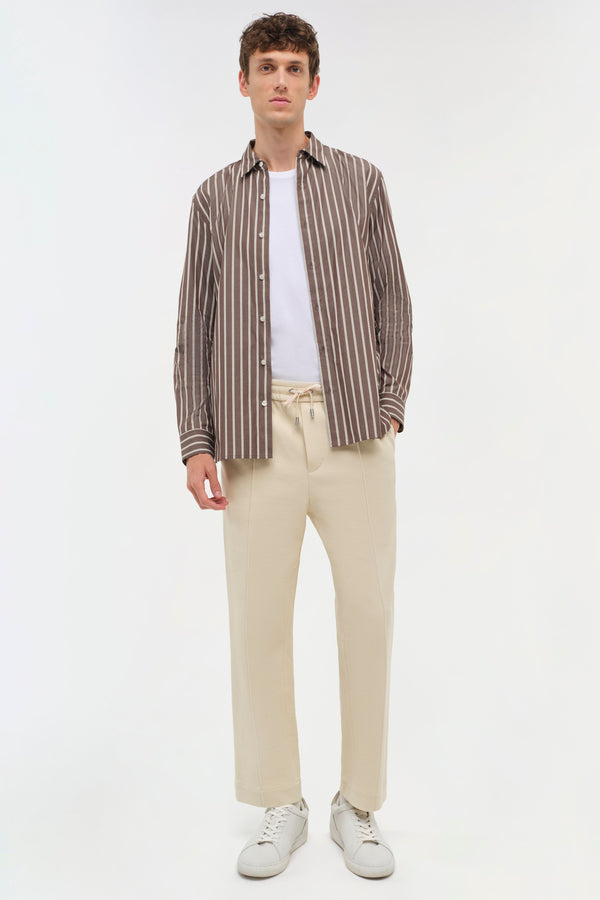 jonathan simkhai Hendrix Shirt CHOCOLATE STRIPE