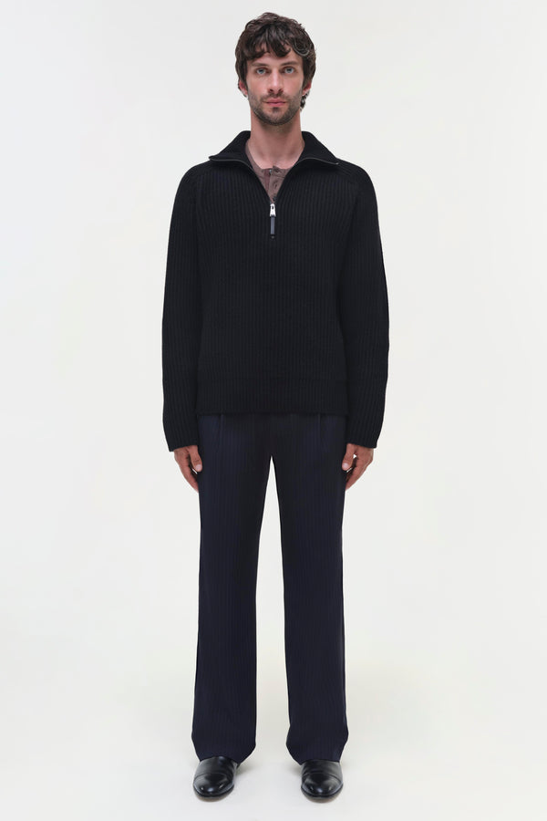 Jonathan Simkhai Henry Half Zip BLACK