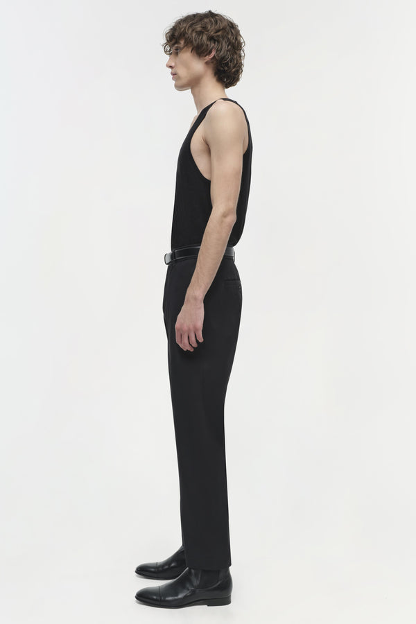 Jonathan Simkhai Idris Silk Linen Tank BLACK