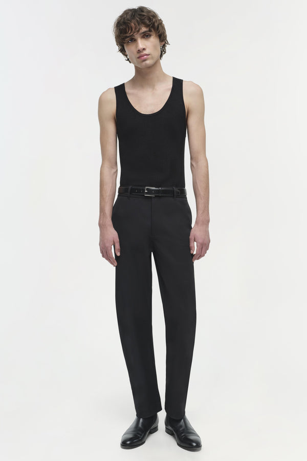 jonathan simkhai Idris Silk Linen Tank BLACK