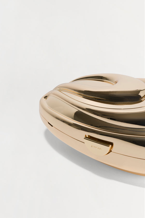 Jonathan Simkhai Inez Metal Clutch GOLD
